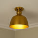 Holmes 1 Light 9 inch Modern Brushed Gold Flush Mount Ceiling Light